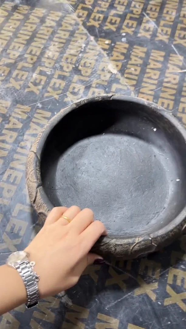 陶土【火山泥】荷韵盆