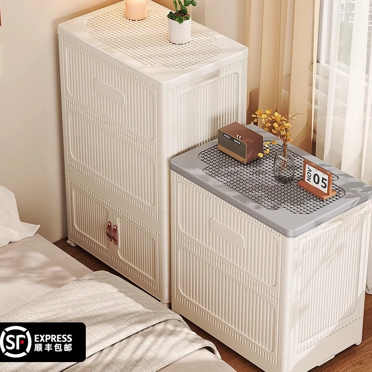 百年正和大容量收纳箱超大家用带轮特大号翻盖箱被子衣服储物柜