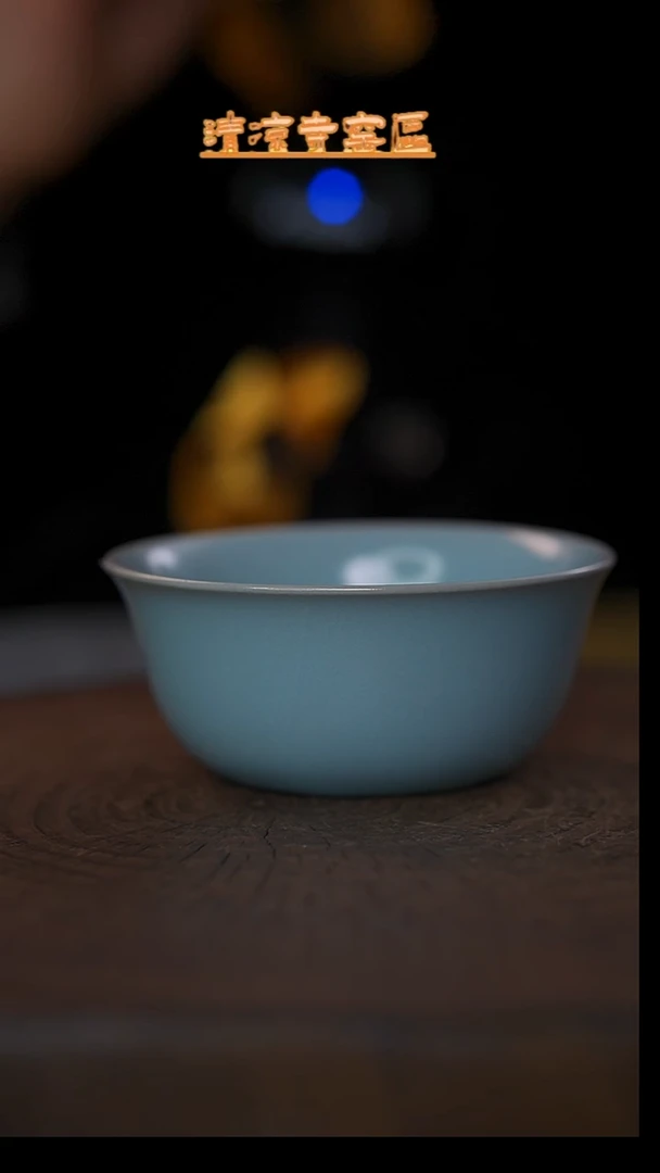 瓷片清凉寺仿古鸡缸杯