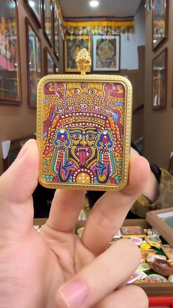 吊坠扎基拉姆-热贡纯手绘唐卡