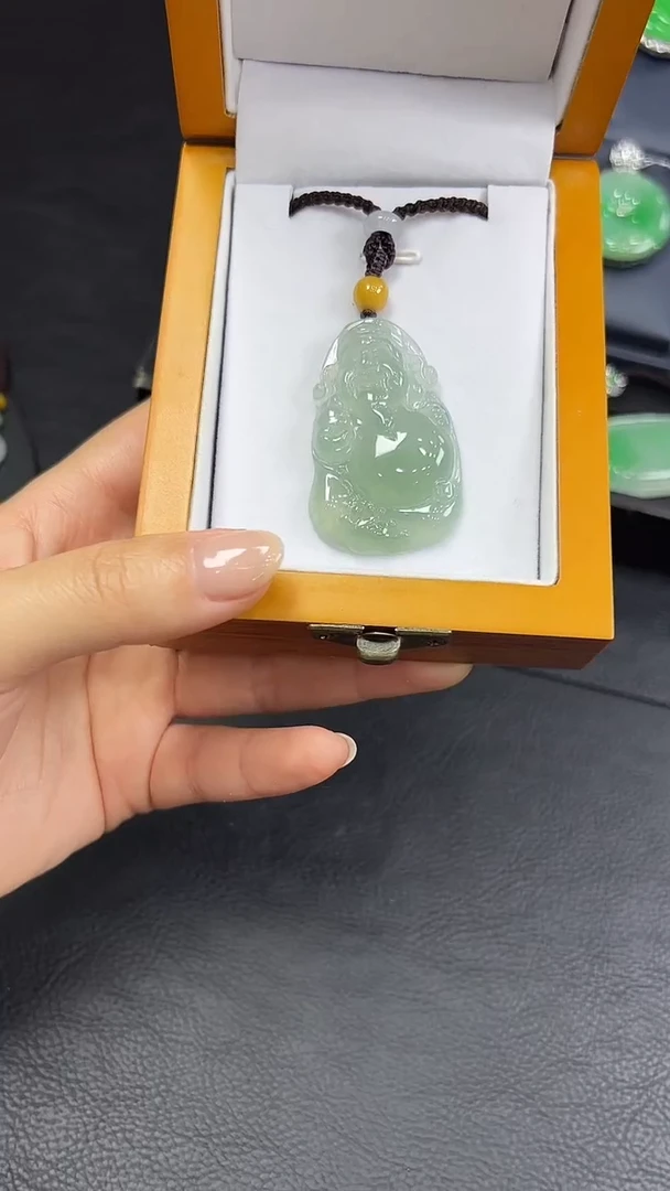 未镶嵌挂件翡翠财神