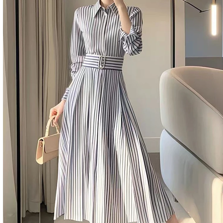 【李美丽专属】3A061202条纹气质连衣裙