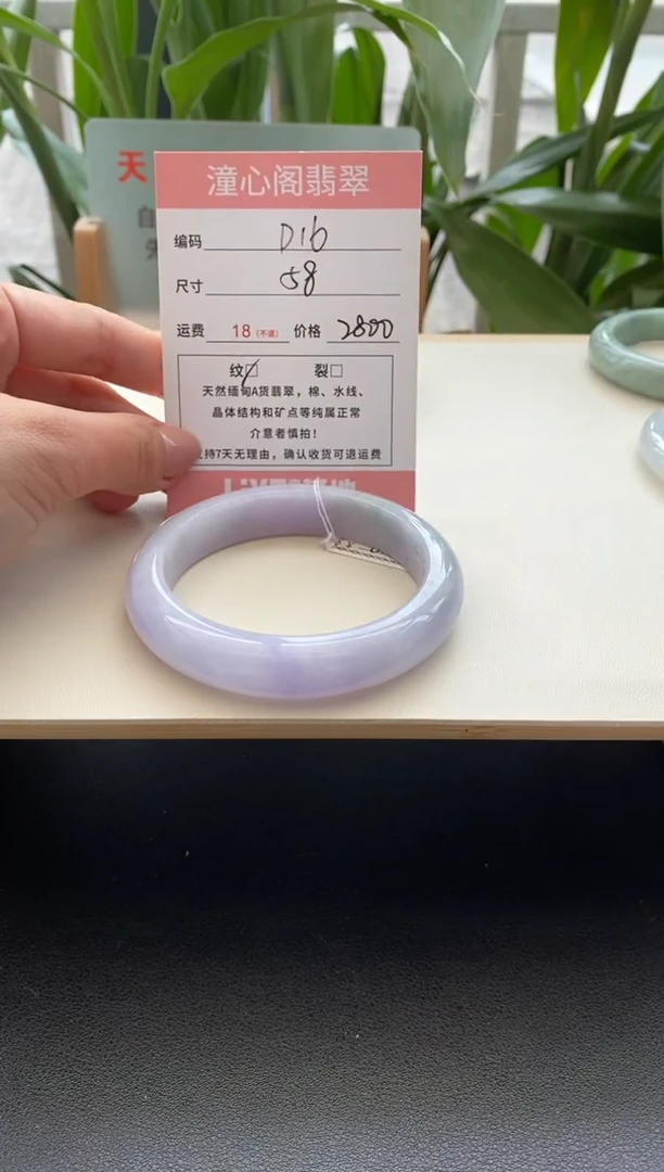 未镶嵌手镯翡翠58圈口编码d16