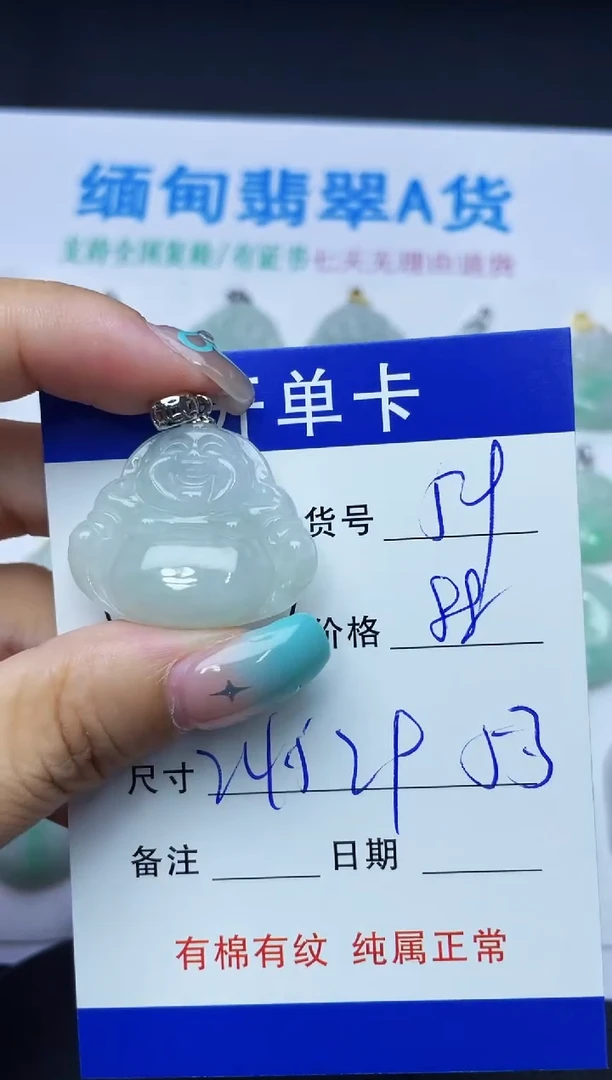 翡翠未镶嵌吊坠(赠链)59