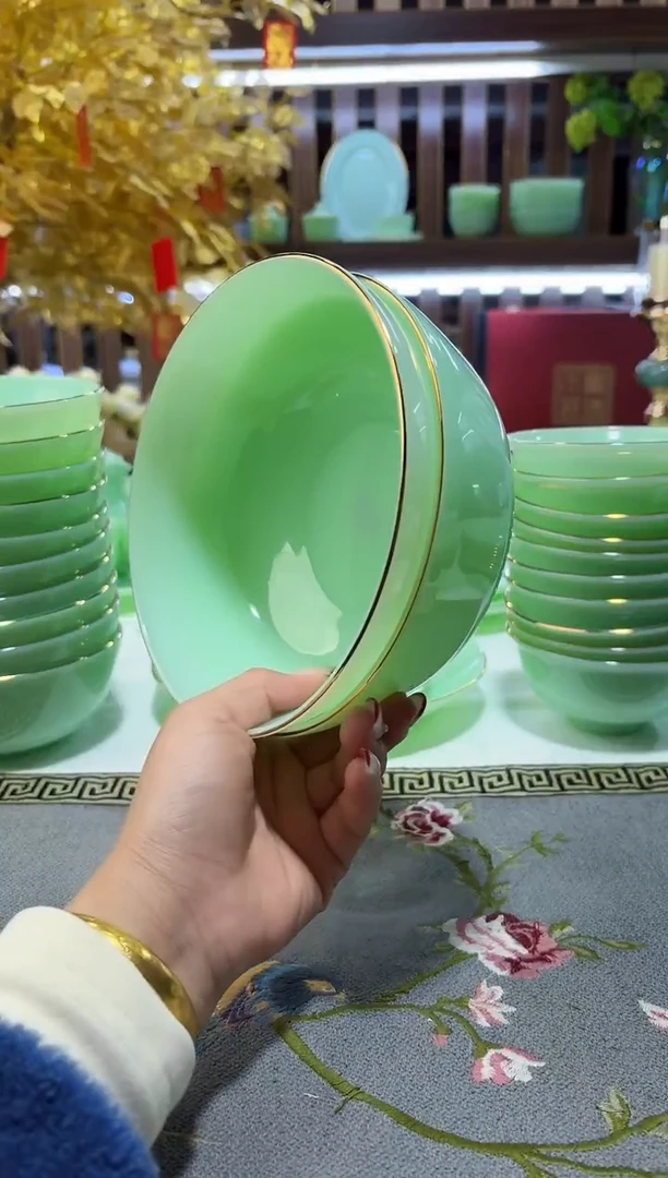 玉瓷6.5英寸面碗2个