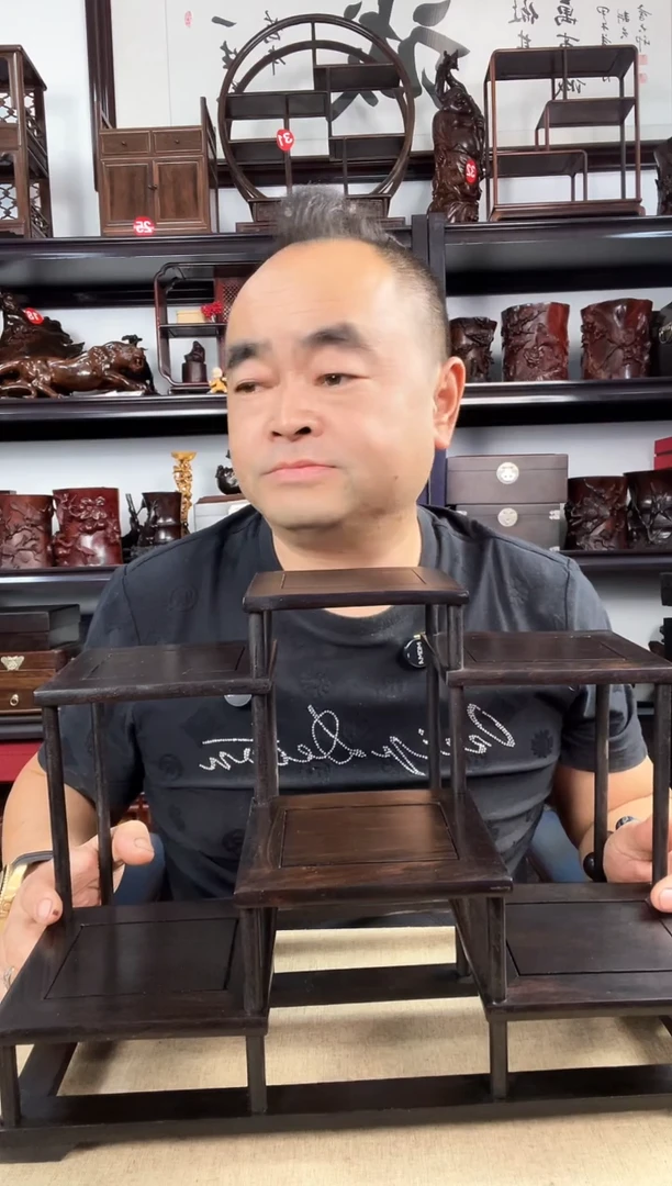 木老李红木工艺品黑六连