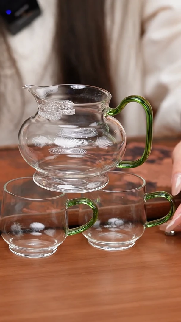 【闪购商品】禾器熠然月牙茶海湖绿+璃享水月杯湖绿2入