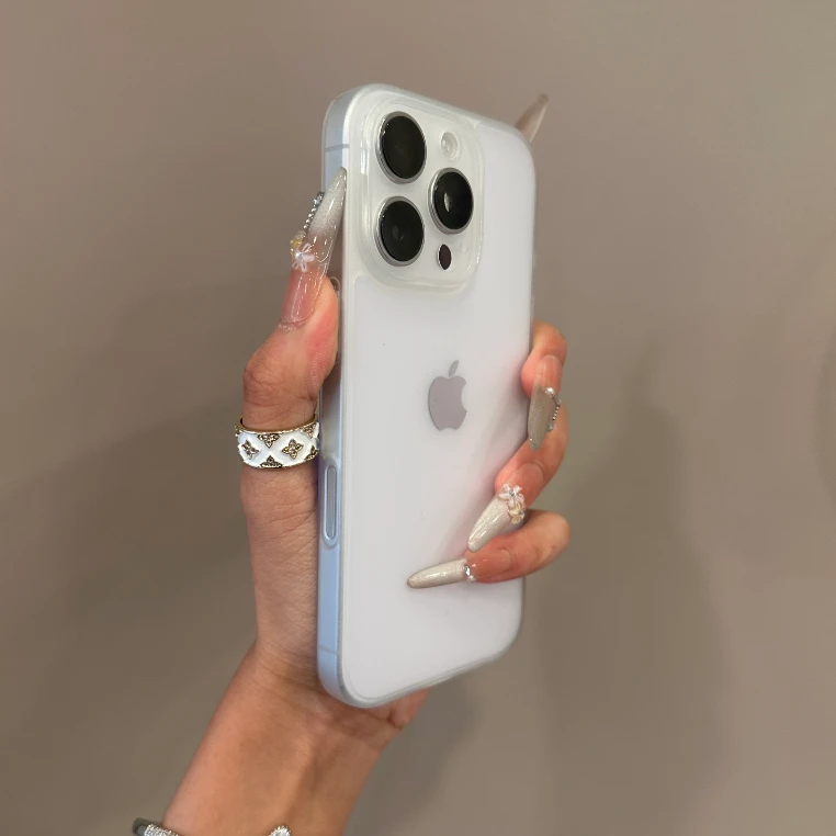 超薄磨砂精孔全包按键软壳适用iPhone16手机壳15pro情侣14简约13