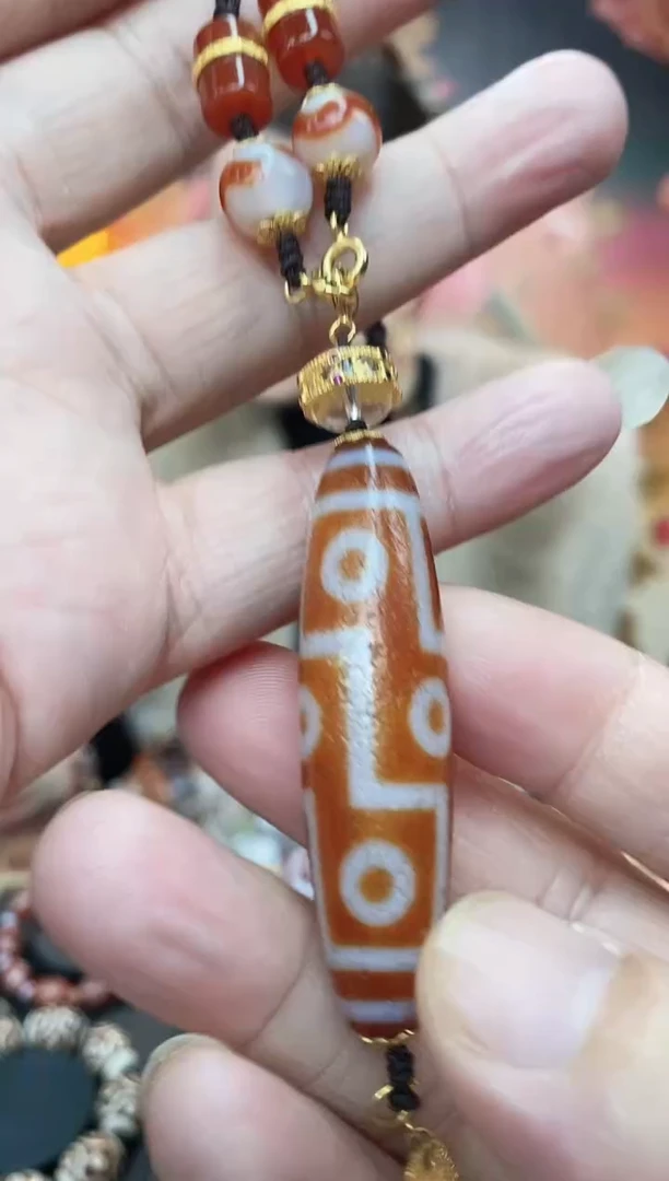 【闪购商品】玛瑙/玉髓吊坠未镶嵌玛瑙九眼吊坠