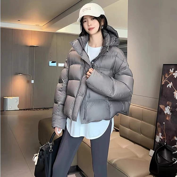 绒子含量90% 冬季时尚百搭短款连帽女装羽绒服外套033【8】