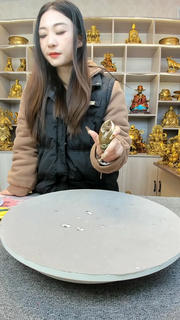 【闪购商品】琉璃手工艺品铜摆件聚宝盆