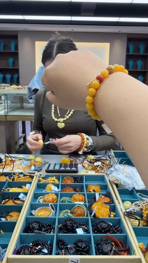 手链琥珀未镶嵌251秒拍号 假一罚三 8mm