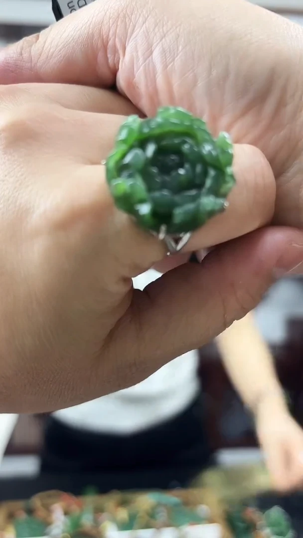 颈饰未镶嵌和田玉戒指