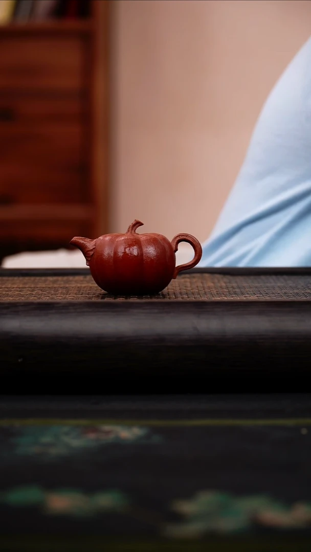 茶壶紫砂南瓜 老段泥粉浆 80cc