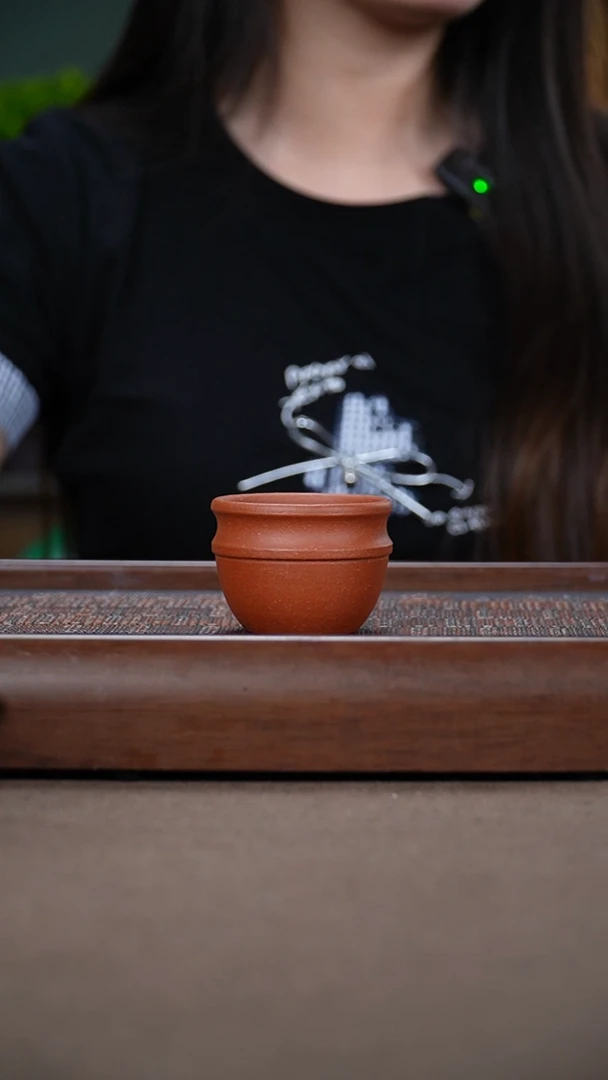 茶杯紫砂2.原矿红降坡主人杯