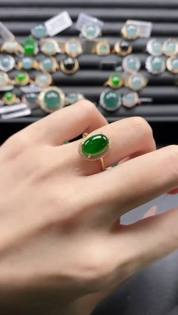 【闪购商品】翡翠戒指银S925镶嵌111111