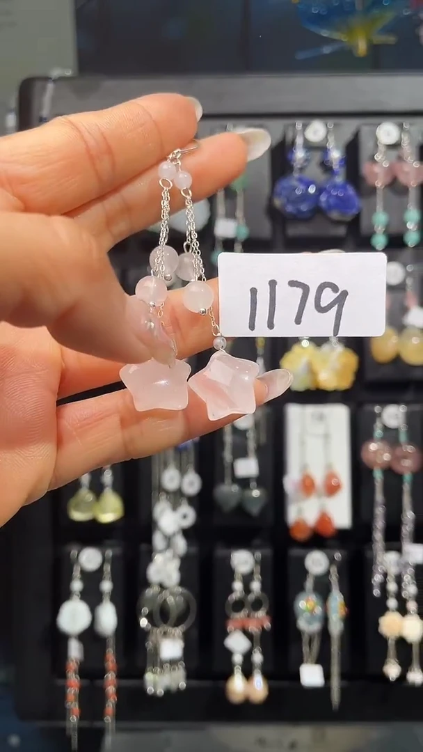 银S925镶嵌耳饰紫晶喜欢拍