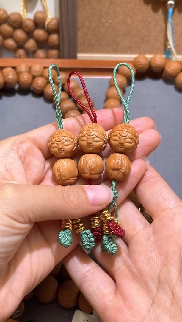 猴头核桃吊坠精工青衣吊坠挂件