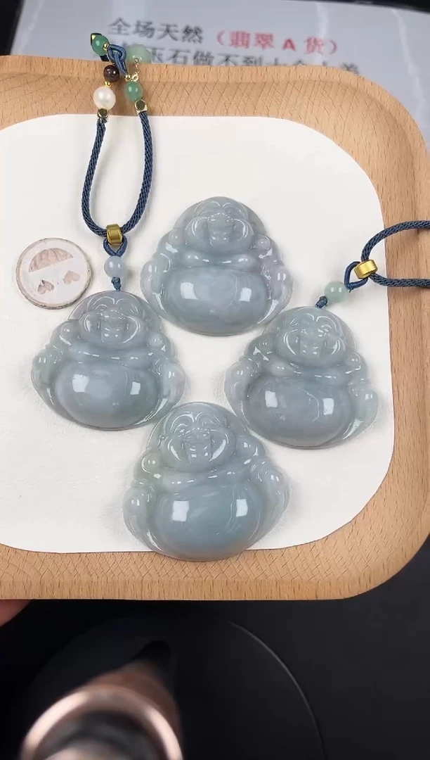 颈饰未镶嵌翡翠LC023翡翠细油蓝大佛+送同款绳子+多样性发其一