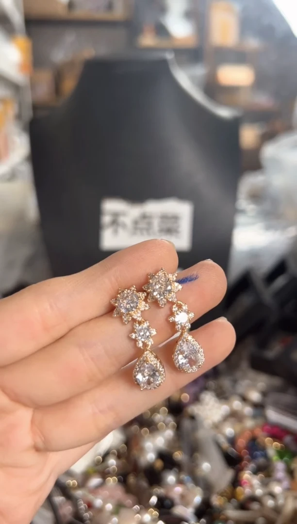 未镶嵌珠宝奇石淡水珍珠JG耳饰一副