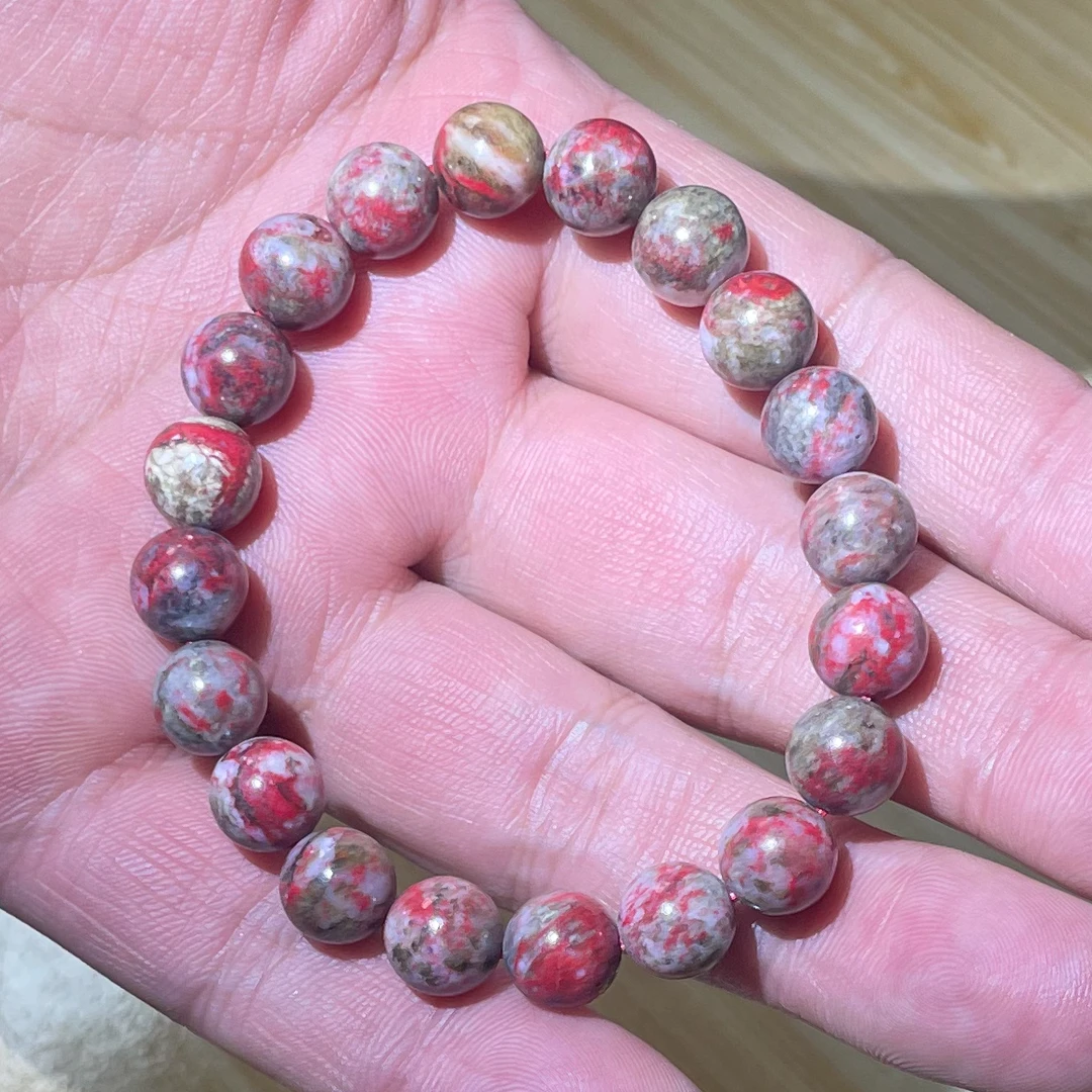 天然辰砂天然辰砂天然原石手串 多样性发其一