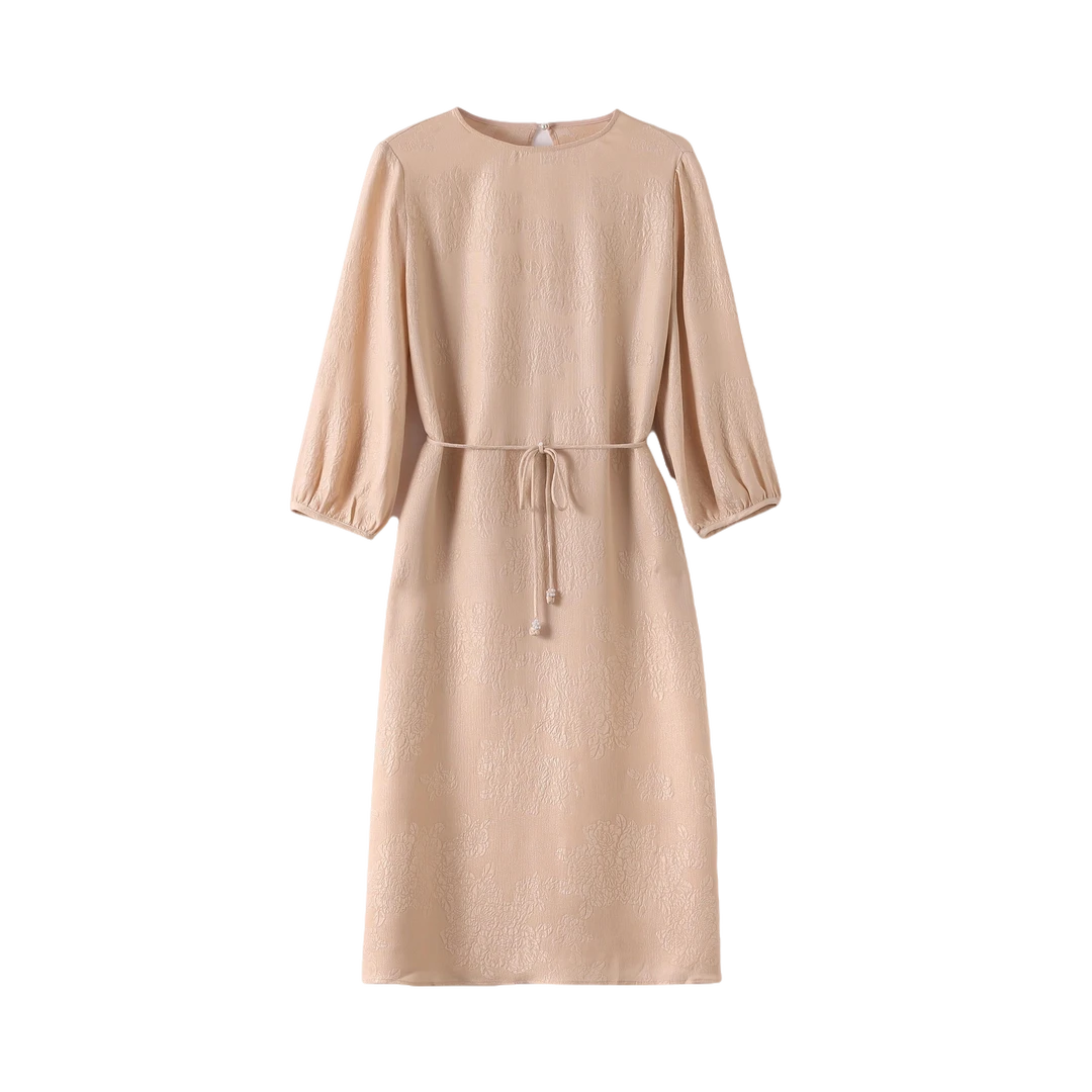 【桑蚕丝大W】时尚休闲款桑蚕丝连衣裙