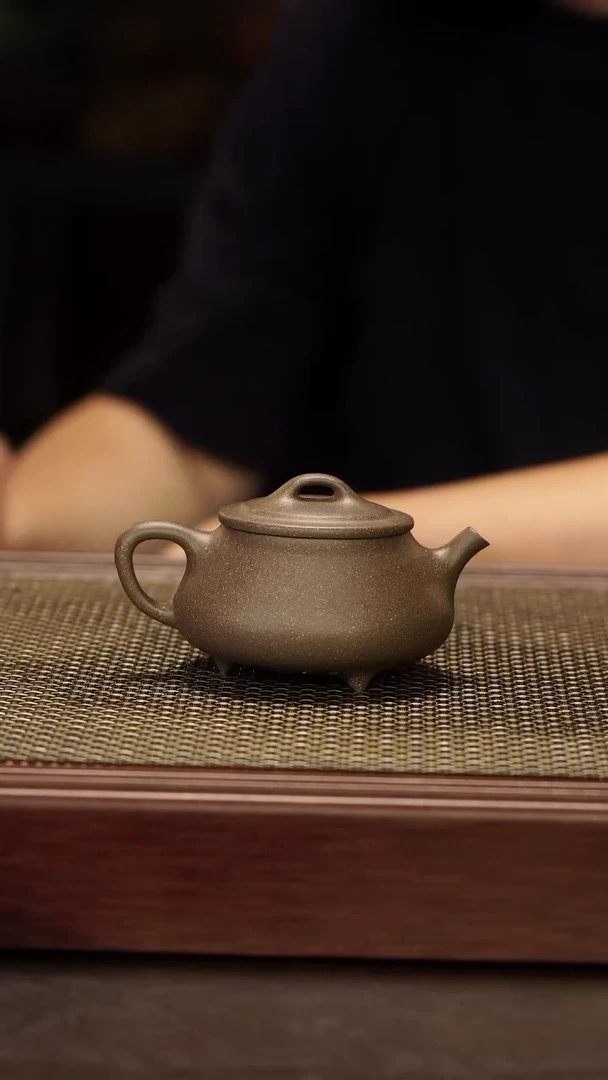 茶壶紫砂【润石堂】全手工精品 青段