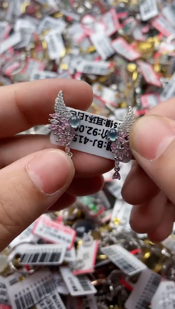 【闪购商品】翡翠戒指银S925镶嵌55555---9