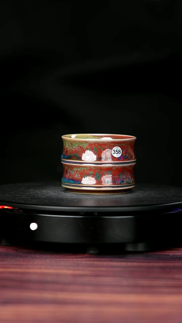 其他钧瓷358#盼龙窑一级品原矿钧瓷竹节杯