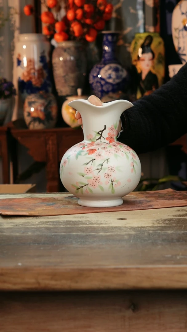 【闪购商品】瓷片景德镇纯手工釉下彩精品花瓶