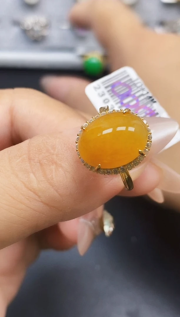 银S925镶嵌戒指翡翠2129