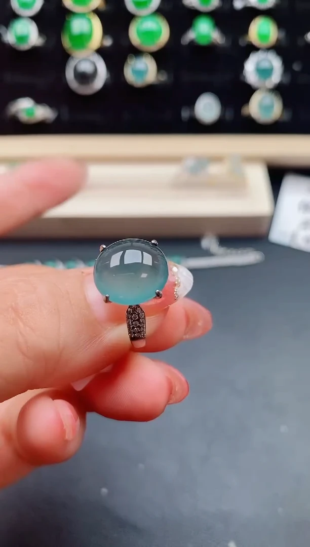 【闪购商品】翡翠戒指银S925镶嵌05800