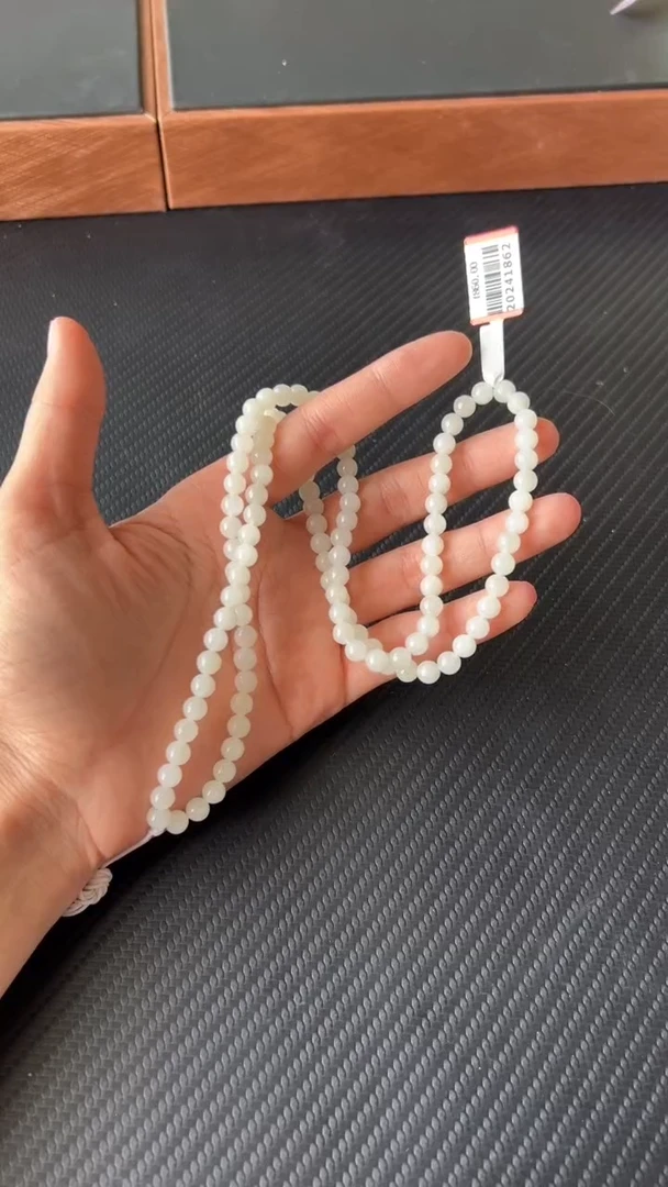 【闪购商品】和田玉项链未镶嵌于田微色差卡6长串