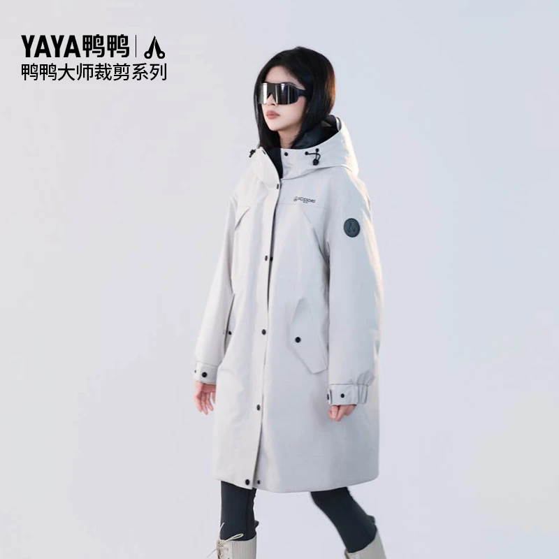 YAYA/鸭鸭【大师剪裁pro】2025新款长款时尚高级羽绒服KS25M351