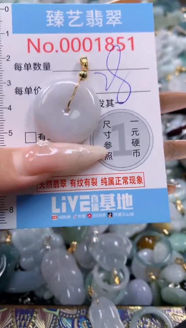 翡翠未镶嵌颈饰含绳0001851