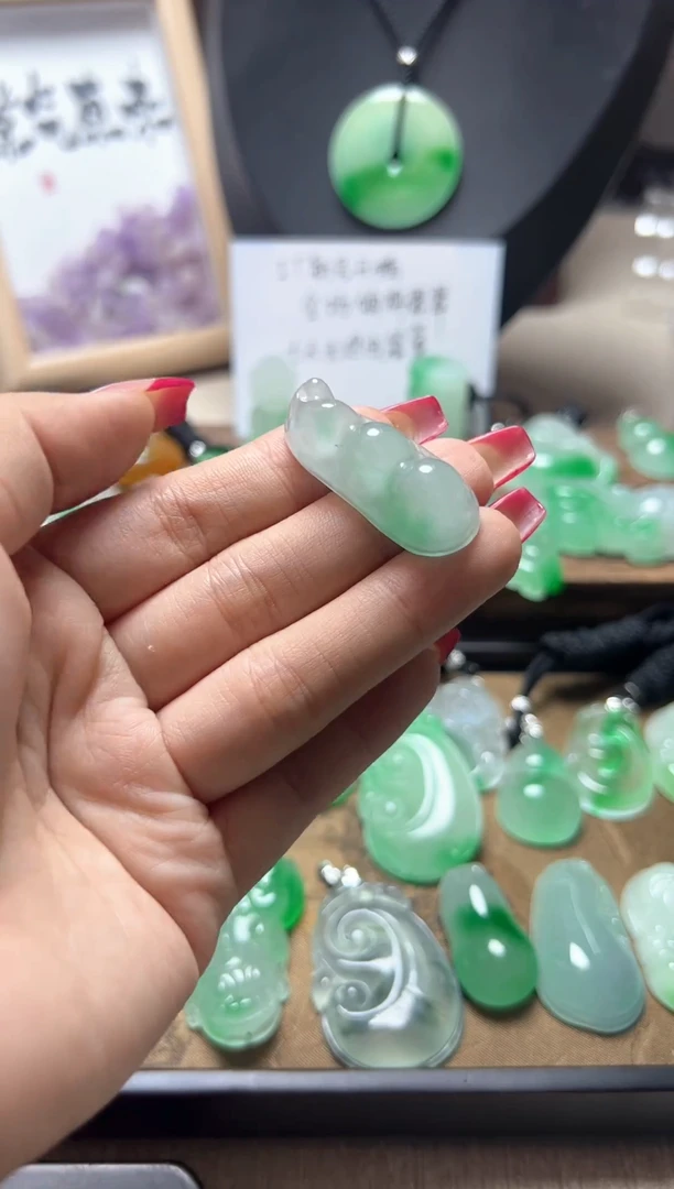 颈饰未镶嵌翡翠所见即所得，一图一物