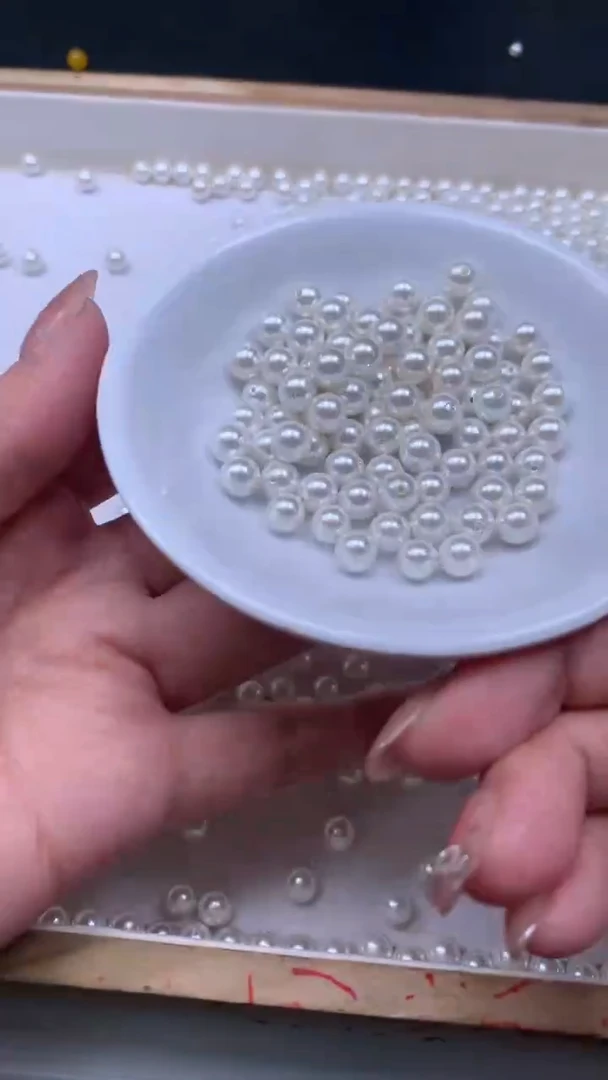 未镶嵌散珠拼合珍珠（马贝珠）B780 白贝珠6mm30个6.8元