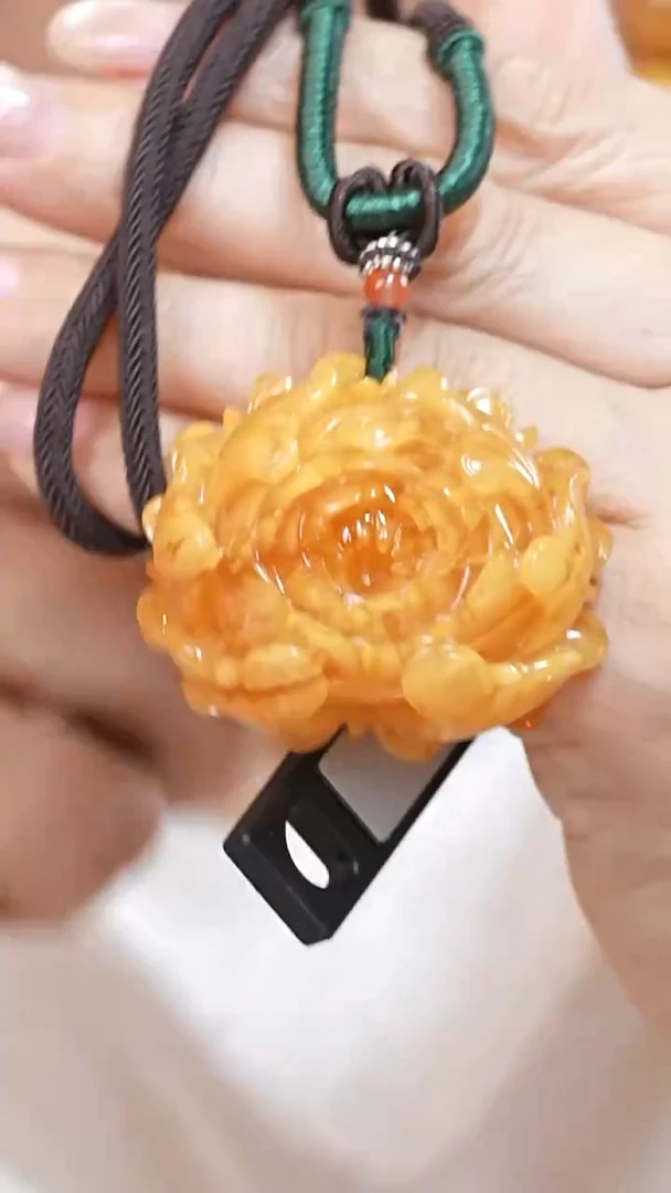 蜜蜡颈饰未镶嵌zp  4030天然蜜蜡珠宝奇石云端妖孽石膏蜡全部保真