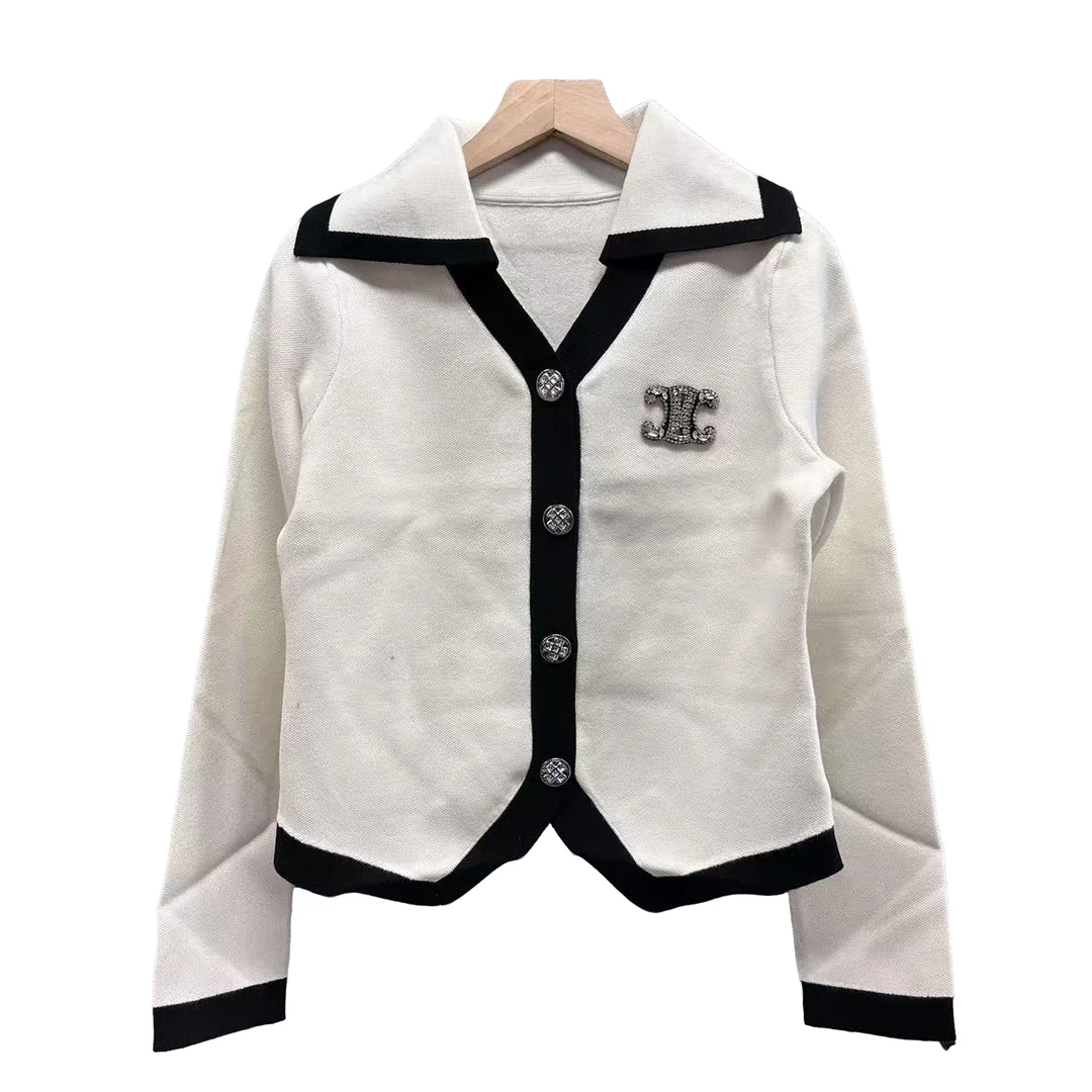 5781小香风时尚显瘦百搭长袖休闲小众轻奢纯色气质上衣