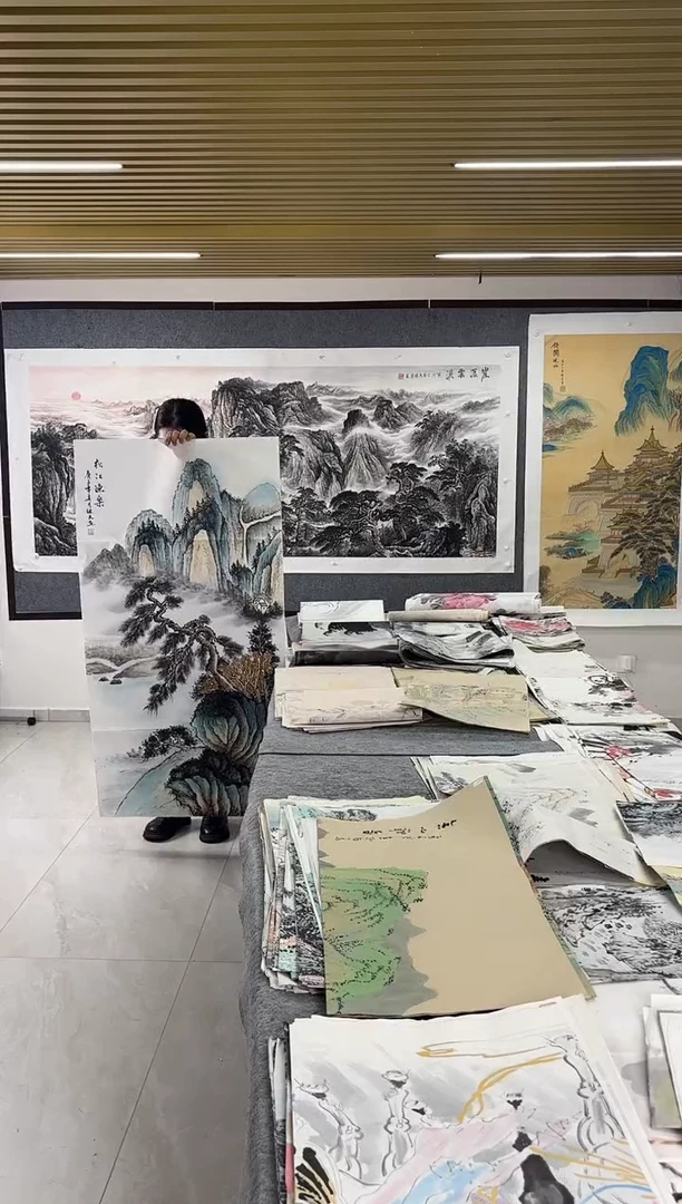 国画丹青专属福利-中堂廖继文带证书