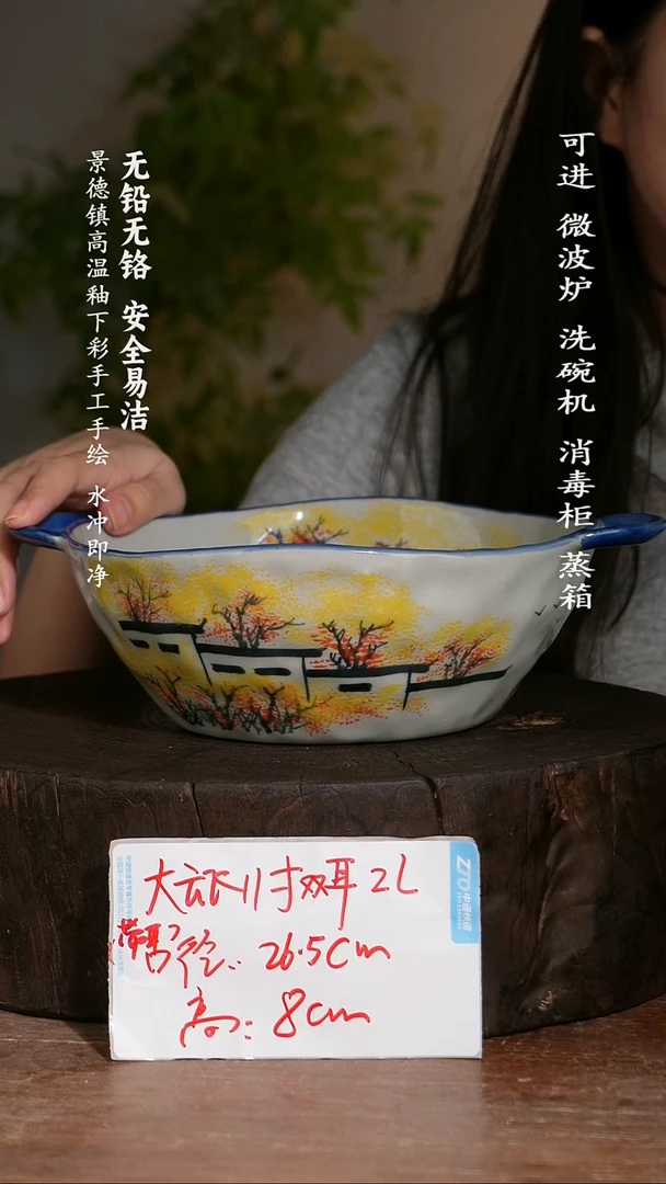 碗陶瓷景德镇高温瓷釉下彩手绘陶瓷