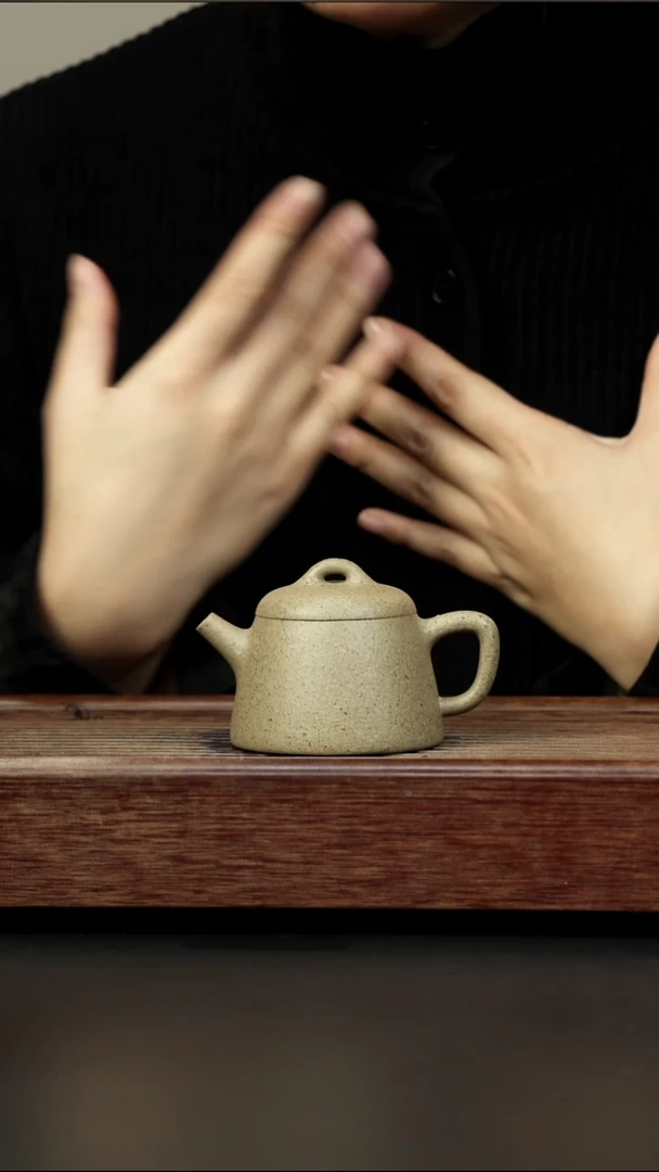 茶壶紫砂手磨青降坡 秦钟 120左右