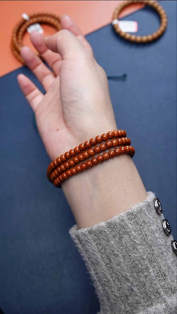 手串橄榄核老挝核尖绕手多圈0.53