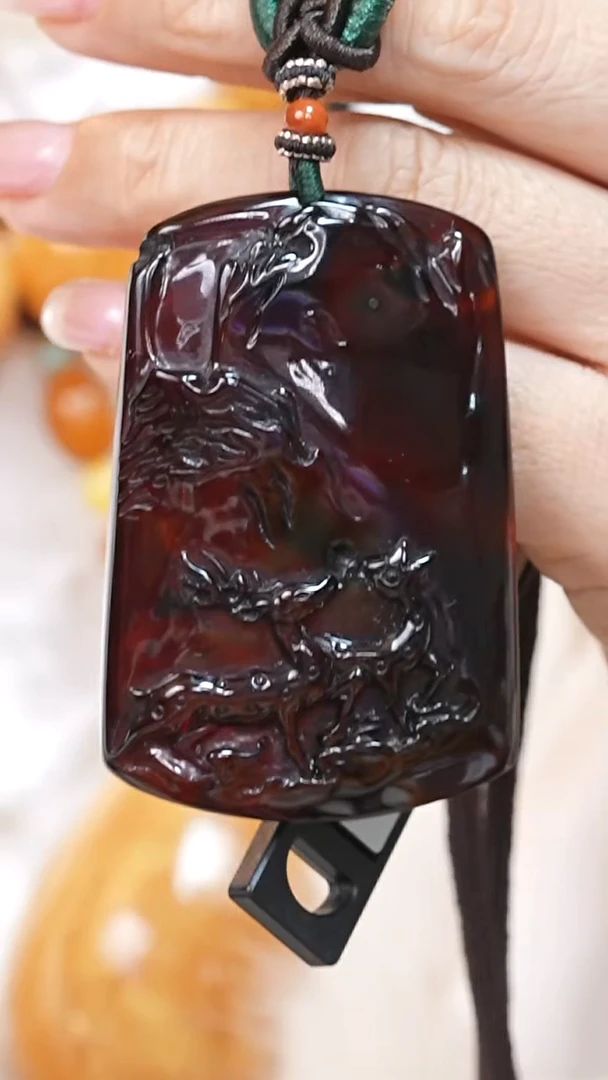 琥珀颈饰未镶嵌7494天然蜜蜡珠宝奇石云端妖孽全部保真