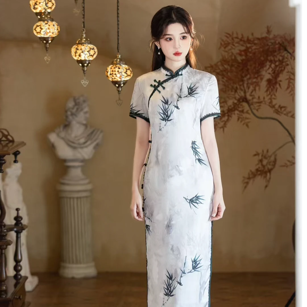 国风新款旗袍女2025中式改良年轻高端气质夏季连衣裙复古古风清新