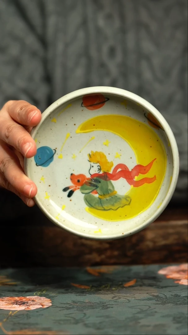 【闪购商品】杯釉下彩手工手绘同款陶器