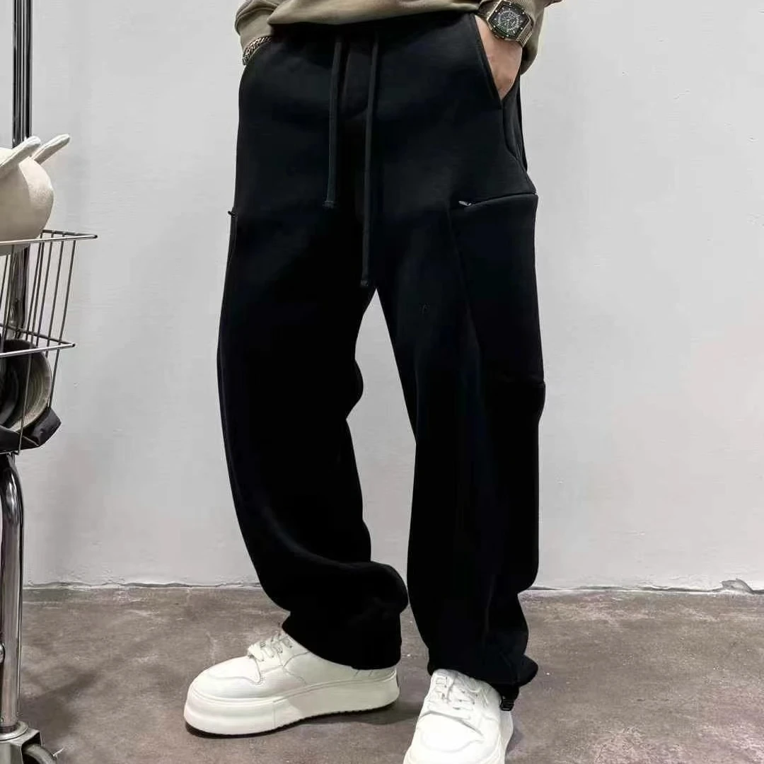 9528#（加绒加厚）修身男士舒适百搭直筒裤休闲裤潮流新款时尚百搭