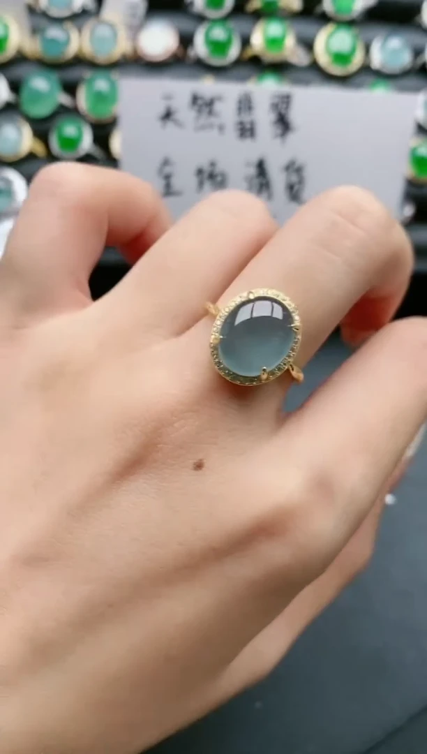 【闪购商品】翡翠戒指银S925镶嵌111111