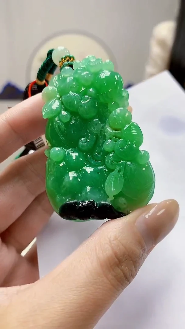 未镶嵌定制翡翠4812MM-毛货挂件163