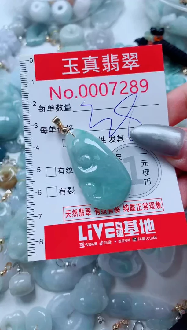 吊坠(不含链)未镶嵌翡翠7289